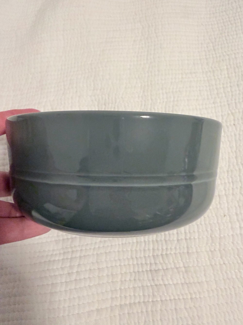 Crate&Barrel Grey Ceramic Bowl, Set of 4 - Picture 4 of 6